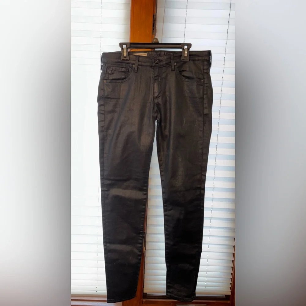Adriano Goldsmied absolute leggings. Black coated skinny jeans. - Picture 2 of 10